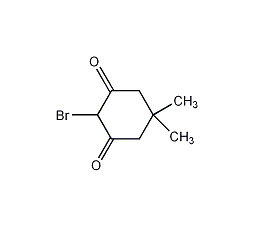 2-溴-5,5-二甲基-1,3-环己二酮结构式