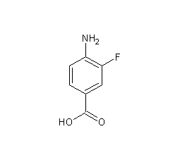 4-氨基-3-氟苯甲酸结构式