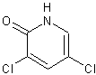 3,5-二氯-2-吡啶酮结构式