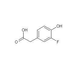 3-氟-4-羟基苯乙酸结构式
