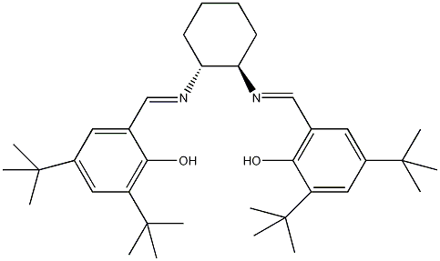 (R,R)-(-)-N,N-双(3,5-二叔丁亚水杨基)-1,2-环己烷结构式