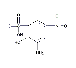 2-氨基-4-硝基苯酚-6-磺酸结构式