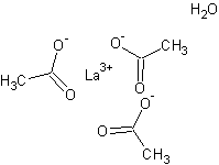 乙酸镧(III)倍半水合物结构式