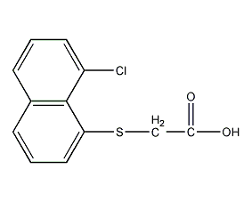 2-(8-氯-1-萘硫基)乙酸结构式