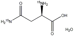 L-天冬酰胺-15N2单水结构式