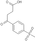 3-(4-甲烷磺酰基苯甲酰)丙酸结构式