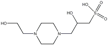 2-羟基-3-(4-(2-羟乙基)-1-哌嗪基)丙磺酸结构式