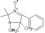 1-羟基-2,2,5,5-四甲基-4-苯基-3-咪唑啉-3-氧化物结构式