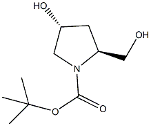叔丁氧羰基-反-4-羟基-L-脯氨酸醇结构式
