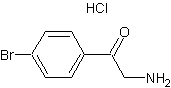 盐酸2-氨基-4'-溴代苯乙酮结构式