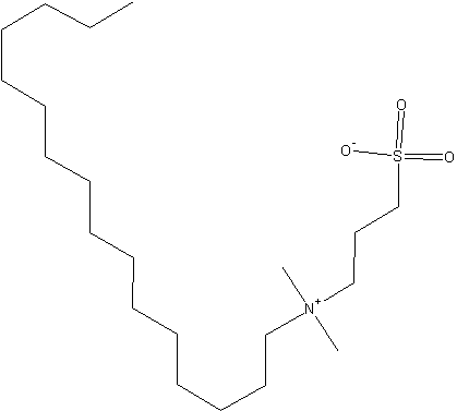3-(N,N-二甲基软脂基胺)丙基磺酸结构式