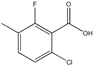 6-氯-2-氟-3-甲基苯甲酸结构式
