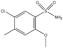 5-氯-2-甲氧基-4-甲苯磺酰胺结构式