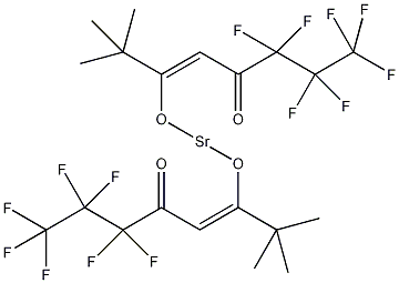 双(2,2,6,6,-四甲基-3,5-庚二酮酸)锶结构式
