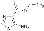 5-氨基-1,2,3-噻二唑-4-羧酸乙酯结构式