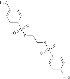 乙烯基二(硫代甲苯磺酸)结构式