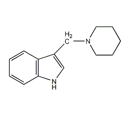3-((哌啶-1-基)甲基)-1H-吲哚结构式