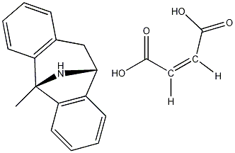 (5R,10S)-(+)-5-甲基-10,11-二氢-5H-二苯并­[a,d]­环庚烯-5,10-亚胺氢化马来酸盐结构式