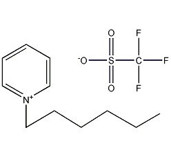 1-己基三氟甲烷磺酸吡啶鎓结构式
