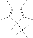 5-(三甲基)-1,2,3,4,5-五甲基-1,3-环戊二烯结构式