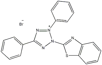 2-(2-苯并噻唑基)-3,5-二苯基四唑溴化物结构式