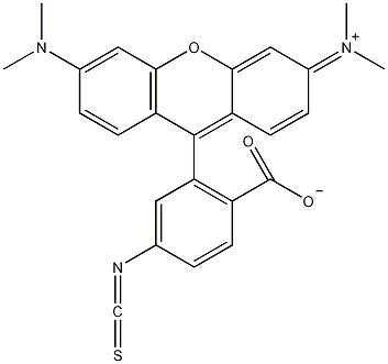 四甲基罗丹明-5(6)异硫氰酸酯结构式