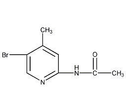 2-乙酰氨基-5-溴-4-甲基吡啶结构式