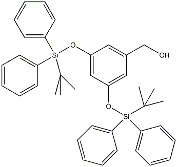 3,5-双(叔丁基二苯氧基硅)苯甲醇结构式