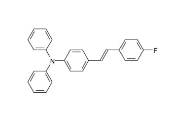4-[2-(4-氟-苯基)-乙烯基]-苯基]二苯基胺结构式