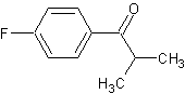 1-(4-氟苯基)-2-甲基丙-1-酮结构式
