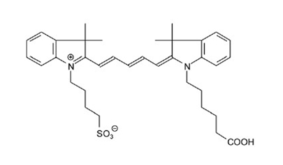 2-[5-[1-Carboxypentyl-1,3-dihydro-3,3-dimethyl-2H-indol-2-ylidene]-penta-1,3-dienyl]-3,3- dimethyl-1-(4-sulfobutyl)-3H-indolium hydroxide, inner salt