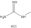 1-甲基胍盐酸盐结构式