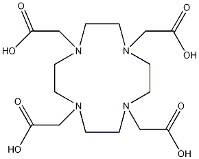 1,4,7,10-四氮杂环十二烷-N,N',N'',N'''-四乙酸结构式