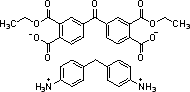 4,4'-羰基二[2-(乙氧羰基)苯甲酸],4,4'-亚甲基二苯胺盐1:1结构式