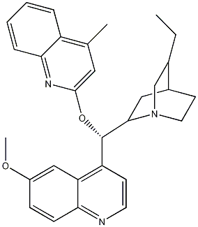 氢化奎宁4-甲基-2-喹啉甲醚结构式