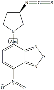 (R)-(-)-4-(3-异硫氰酸吡咯啶)-7-硝基-2,1,3-苯并噻二唑结构式