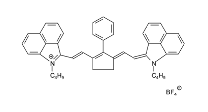 1-丁基-2-(2-[3-[2-(1-丁基-1H-苯并[cd]吲哚-2-亚基)-亚乙基]-2-苯基-环戊-1-烯基]-乙烯基)-苯并[cd]吲哚四氟硼酸盐结构式