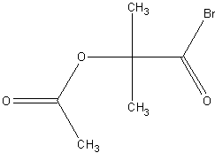 乙酸-1-溴羰基-1-甲基乙酯结构式