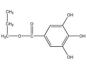 3,4,5-三羟基苯甲酸丙酯结构式