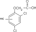 2,4-二氯苯氧基乙酸-ring-UL-14C结构式