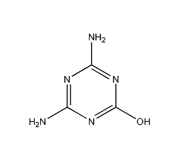 4,6-二氨基-2-羟基-1,3,5-三嗪结构式