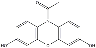 10-乙酰基-3,7-二羟基吩噁嗪结构式