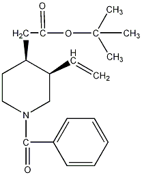 N-苯甲酰部奎宁叔丁酯结构式