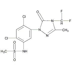 磺酰唑草酮结构式