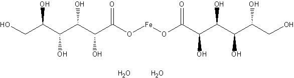 葡萄糖酸亚铁二水合物结构式