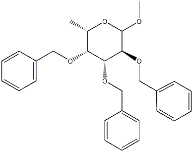 甲基-2,3,4-三-O-苄基-L-岩藻吡喃糖结构式