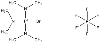 溴三(二甲胺基)膦六氟磷酸盐结构式