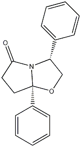 (3R-顺)-3,7a-二苯基l四氢吡咯并-[2,1-b]噁唑-5(6H)-酮结构式