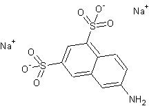 6-氨基-1,3-萘二磺酸二钠盐结构式