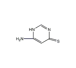 6-氨基-4(1H)-嘧啶硫酮结构式